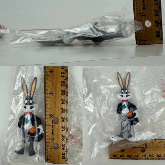 Sealed Vtg 1988 Bugs Bunny Magician Applause Figurine Cake Topper Plastic Rubber - Picture 3 of 12